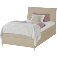 Polsterbett - beige - 126 cm - 110 cm - 215 cm - Betten > Einzelbetten - Möbel Kraft