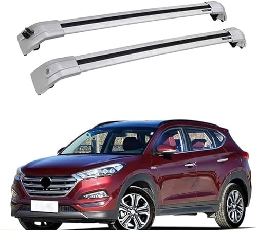 2 Stück Aluminium-Auto Dachträger Für Hyundai Tucson SUV 2015-2020, Gepäckträger Frachttransport Träger Auto-Dachzubehör