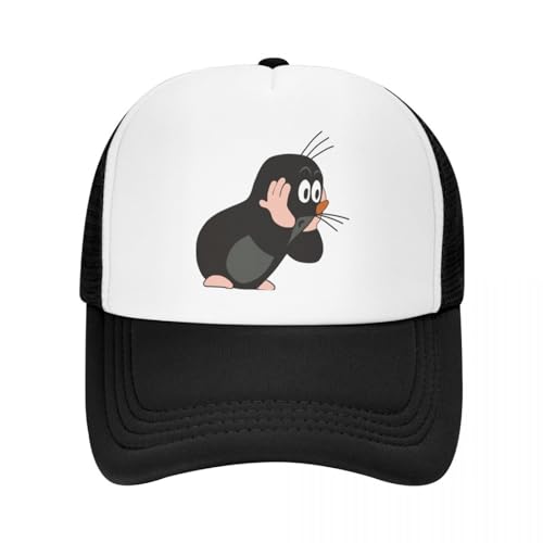 Baseballkappe Snapback-Sonnenhut klassischer Trucker-Hut für Erwachsene Cartoon-Maulwurf-Stil Kleiner Snapback Sommer verstellbare Baseballkappe Hip-Hop Geburtstagsgeschenk