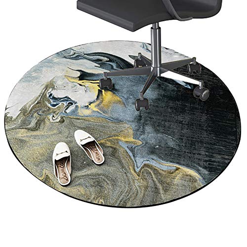 XJRS Stuhlmatte Bodenschutzmatte Bürostuhlmatten für Teppichboden Anti-Rutschbodenschutzmatte Kurze Haufen-Kreis-Teppiche Stille Teppiche Leicht Zu Reinigen(Size:160cm/63in,Color:EIN)