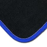 Bär-AfC FO05439 Classic Auto Fußmatten Nadelvlies Schwarz, Rand Kettelung Blau, Set 4-teilig, Passgenau für Modell Siehe Details