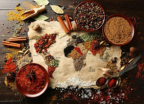 Bluebird Puzzle World Map in Spices