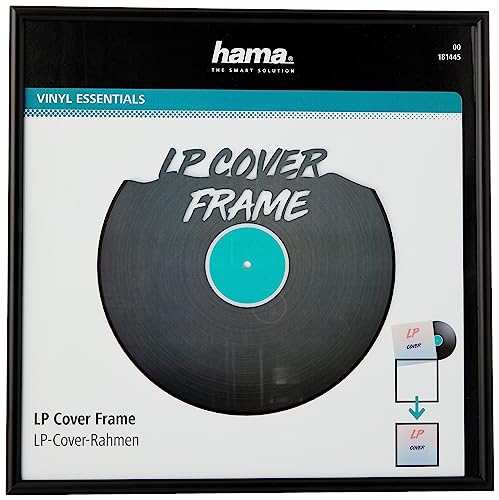 Hama LP-Koffer im Alu-Look (zur Aufbewahrung von 50 Schallplatten, abschließbar) Vinyl Aufbewahrungsbox, Plattenkoffer silber
