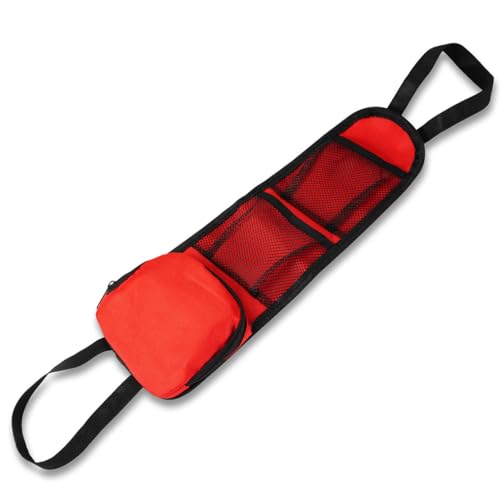 Autositz-Netztasche,kompatibel mit Tesla Model 3 Model S Model X Model Y Roadster, Autositz-Seitenaufbewahrungstasche,2-red