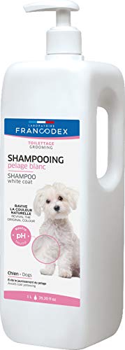 Francodex – Shampoo für Hunde – weißes Fell – 1 Liter