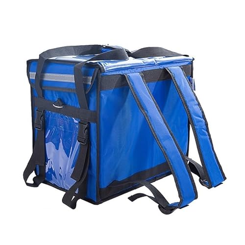 EALLEN Pizza Lieferbox,Pizza Liefertasche 62L Schulterschlösser Isolierte Kühlkabine Wasserdichter Takeout-Schrank Lebensmittellieferbehälter Lieferbox (Color : Blue)