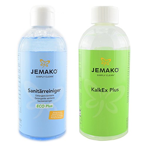 Jemako 1 x 500ml Kalkex Entkalker & 1 x 500ml Sanitärreiniger