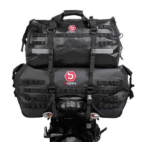 Motorrad Hecktasche Set Bagtecs SX70 + XB50 Volumen 120 L Dry Bag Wasserdicht
