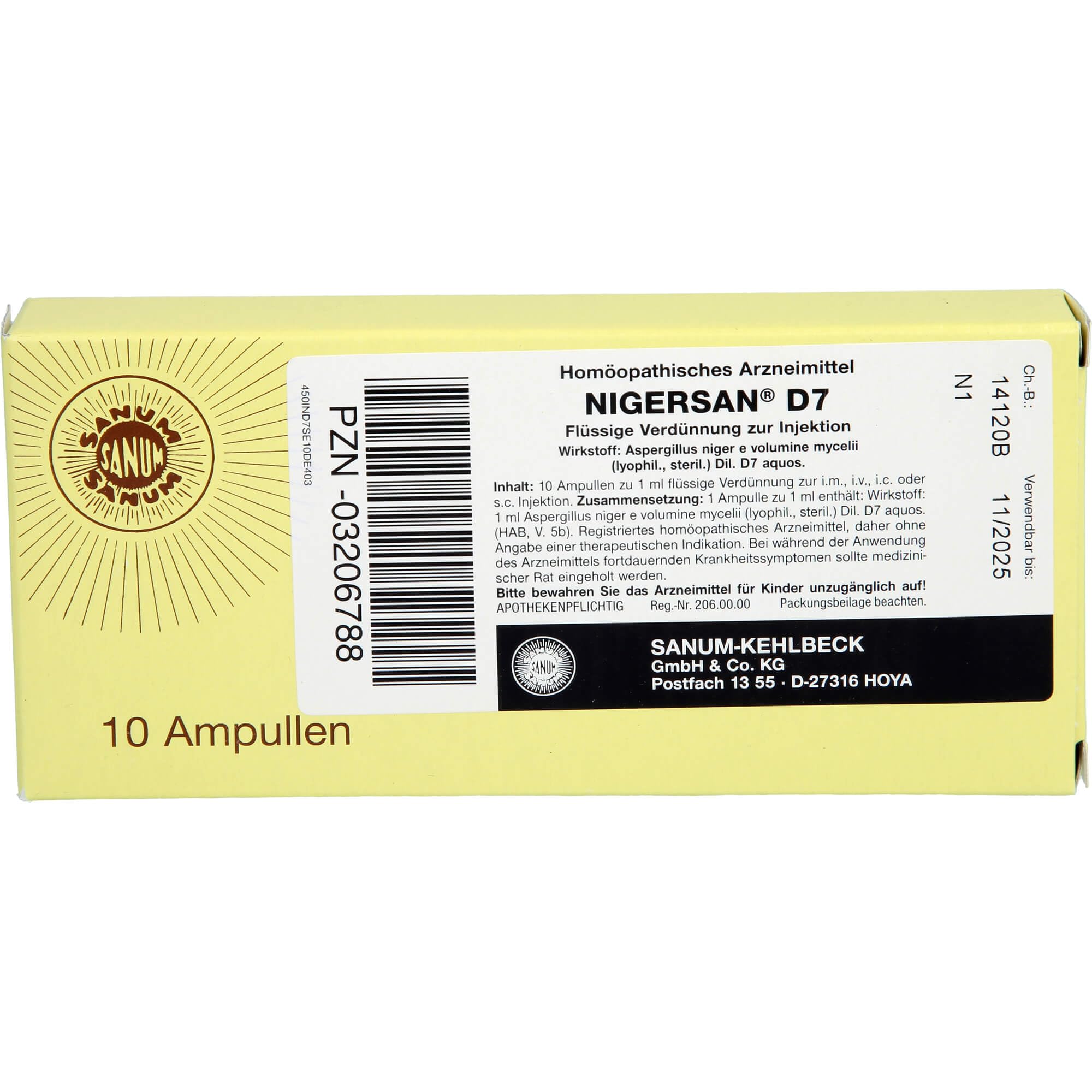 NIGERSAN D 7 Ampullen 10X1 ml
