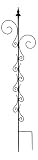 DanDiBo Rankhilfe mit 2 Haltern Rankgitter Metall Höhe 145 cm Breite 30 cm Kletterhilfe 2 Haken Garten