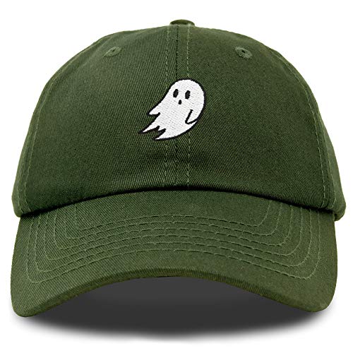 DALIX Geister-Stickerei Dad Hat Baseball Cap Cute Halloween, Oliv/Blatt für mich (Leaf It to Me), Einheitsgröße