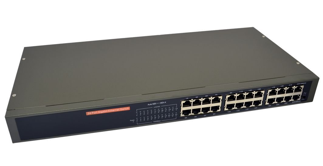 kenable Newlink 24 Port Gigabit Unmanaged Ethernet Netzwerk Rack Montage Umschalter [Cat6-24 Port]