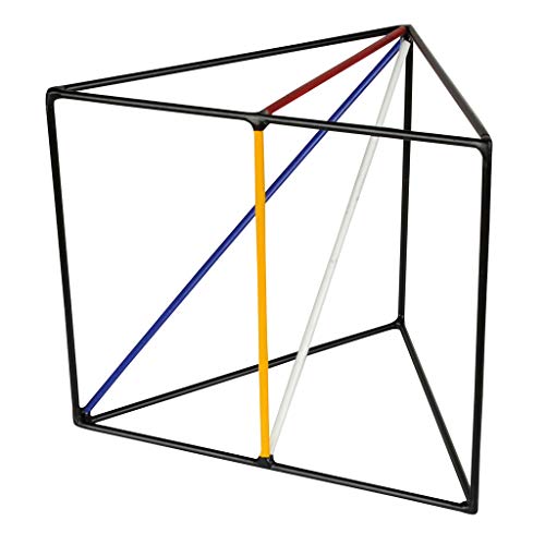 Wiemann Lehrmittel Kantenmodell Dreiecksprisma, farbiges Stahlmodell, Kantenlänge 300 mm