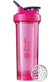 BlenderBottle Pro32 Tritan Trinkflasche mit BlenderBall, optimal geeignet als Eiweiß Shaker, Protein Shaker, Wasserflasche, BPA frei, skaliert bis 700 ml, Fassungsvermögen 940 ml, pink
