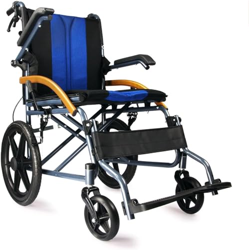 Rollstuhl Faltbar Leicht Transportrollstühle Reiserollstuhl, Aktivrollstuhl Mit Selbstantrieb Für Behinderte Und Ältere A