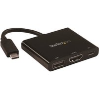 StarTech.com USB-C auf 4K HDMI Multifunktionsadapter mit Power Delivery und USB-A Anschluss - USB C Laptop Reiseadapter - Weiss - Externer Videoadapter - USB Type-C - HDMI - Schwarz