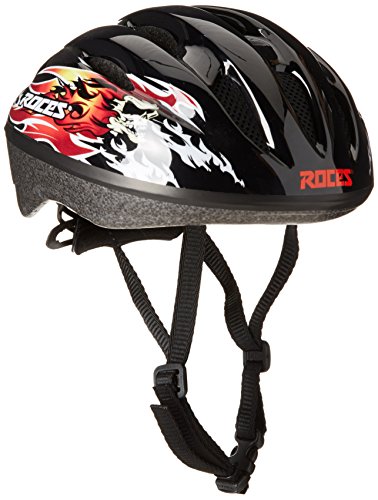Roces Jungen Flames 5.0 Helm, Black/Red, S