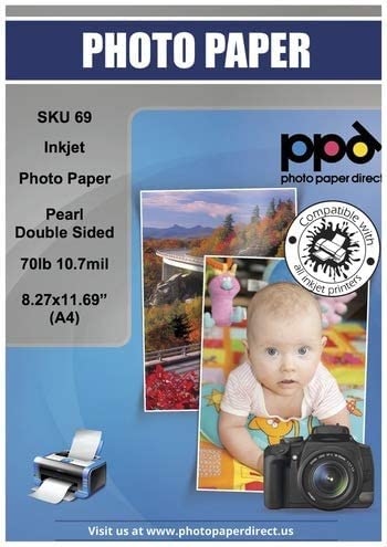 PPD 50xA4 Inkjet Premium Plus Fotopapier Satin 290g Beidseitig Bedruckbar Wasserfest PPD-69-50