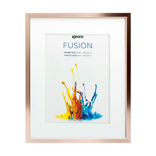 Kenro Fusion Series FNC2030RG Metall-Bilderrahmen, 28 x 35 cm, mit Passepartout für Fotos 20 x 30 cm, Roségold