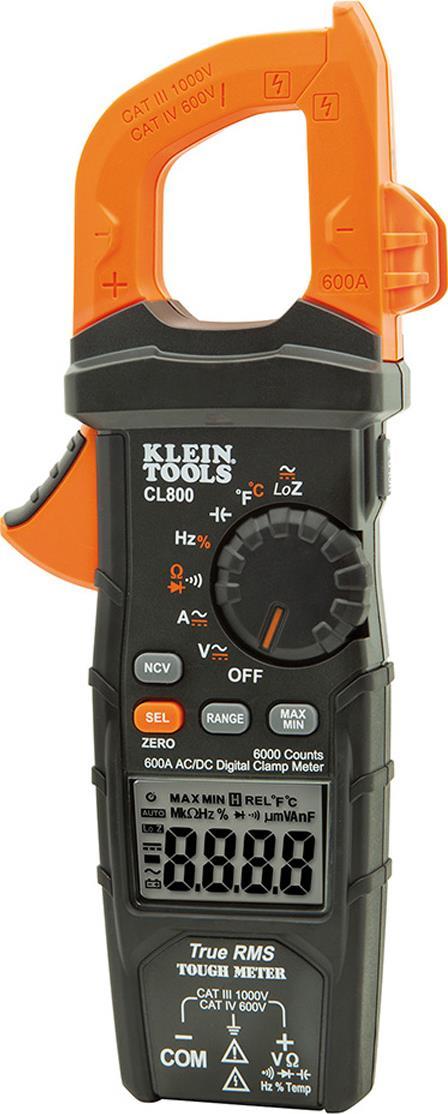 KLEIN TOOLS CL800 Digitale Stromzange AC/DC mit automatischer Bereichseinstellung (CL800)