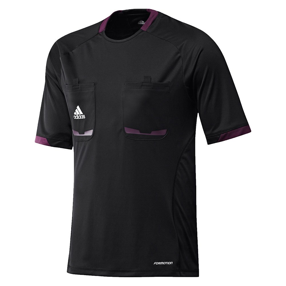 adidas Herren kurzärmliges Schiedsrichter Trikot Referee 12, Black/Purple Beauty F10, XL, X10176