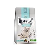 Happy Cat 70601 - Sensitive Haut & Fell - Katzen-Trockenfutter mit Huhn für hautsensible Katzen und Kater - 4 kg Inhalt