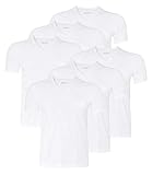 BOSS Hugo Herren T-Shirts Business Shirts V-Neck 50325389 6er Pack, Farbe:Weiß;Größe:2XL;Artikel:-100 White
