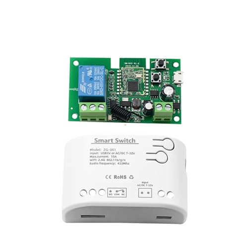 Relais 4CH Smart Home Schalter Modul APP Fernbedienung Drahtlose Radio RF 433 4 Kanal Relais for Gateway Hub (Size : 1CH 7-32V Zigbee)