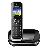 Panasonic KX-TGJ322GB Schnurloses Telefon analog Anrufbeantworter, Freisprechen, Headsetanschluss Schwarz