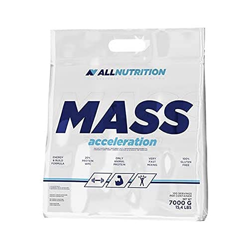 ALLNUTRITION Mass Acceleration Protein-Kohlenhydrat-Komplex Training Bodybuilding (7000g Blueberry - Blaubeere)