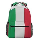 Oarencol Rucksack mit Italienischer Flagge, Grün/Weiß/Rot gestreift
