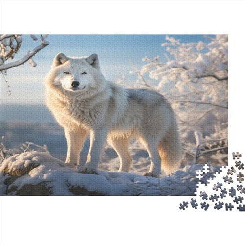 Domineering Arctic Wolf 1000 Teile Gifts Home Decor Erwachsene Puzzles Geburtstag Family Challenging Games Educational Game Wohnkultur Stress Relief 1000pcs (75x50cm)
