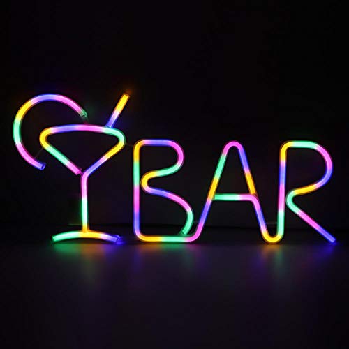 BAR Buchstaben geformte Dekoration Lampe LED Neonlicht Shop Zeichen Licht für Party Bar Home Schlafzimmer Dekor(Mehrfarbig)