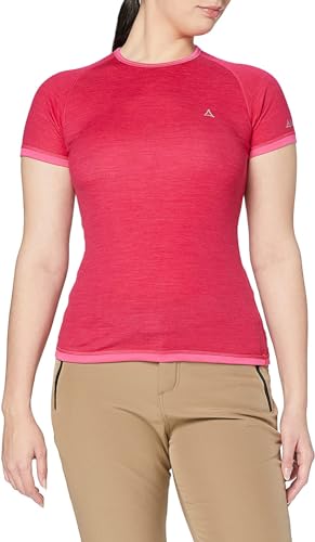 Schöffel Damen Merino Sport T-Shirt 1/2 Arm, Raspberry Sorbet, S