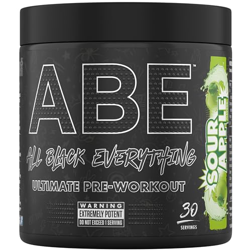 Applied Nutrition ABE Pre Workout Pulver - Pre Booster für Energie & Leistung mit Citrullin, Kreatin Monohydrat, Beta Alanin (375 g – 30 Portionen)(Sour Apple)