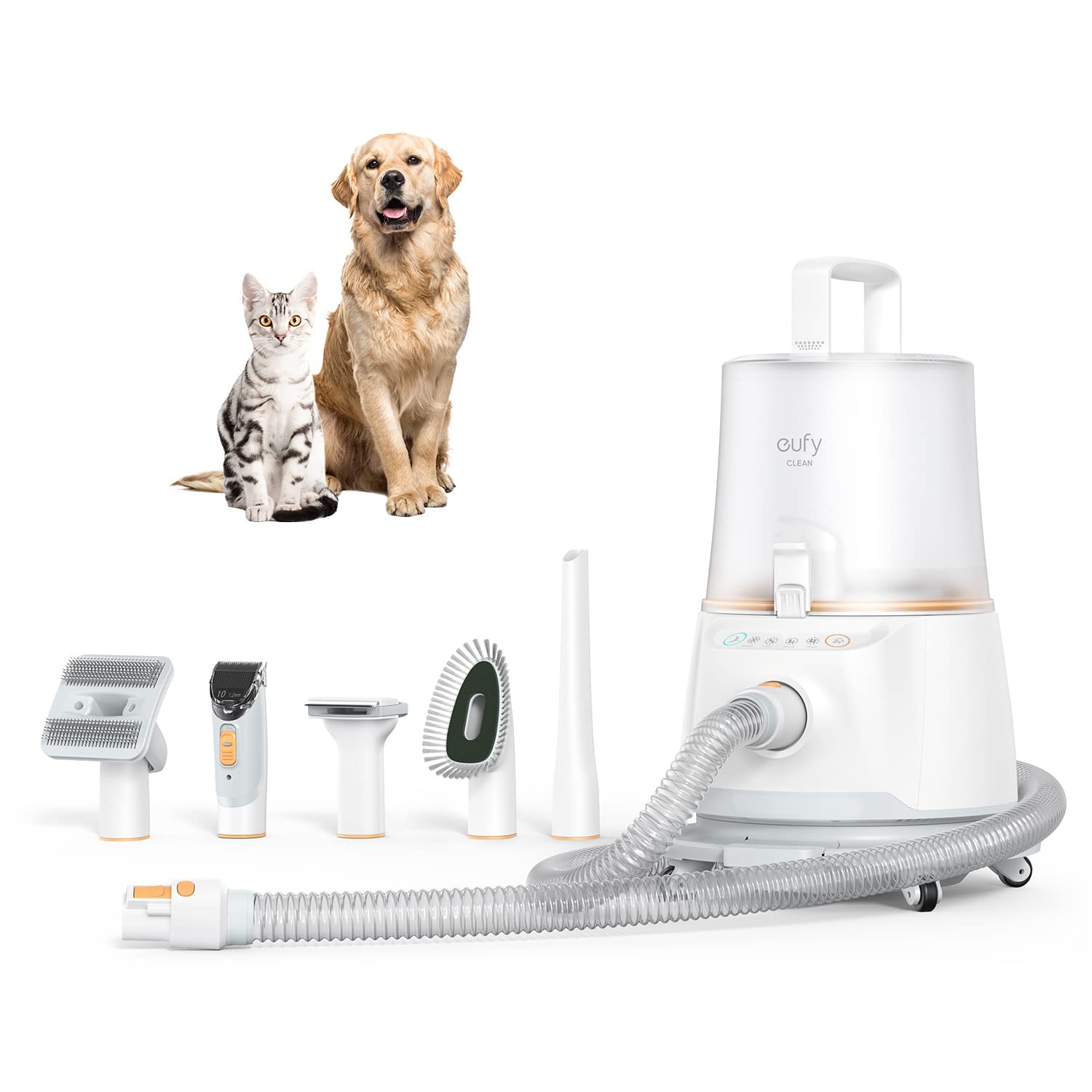 eufy von Anker N930 Fellpflegeset für Haustiere, 5-in-1 Set für Hunde; mit Staubsauger, 4,5L Auffangbehälter, starke Saugkraft, leise, Tierfell Pflege, Entfilzen, Schermaschine, Reinigungsbürste
