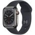 Apple Watch 8 (GPS + Cellular) 41mm Mitternacht Edelstahl / Sport Armband