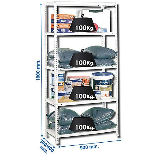 Simonrack 5/300 Kit Comfort Regal, Weiß