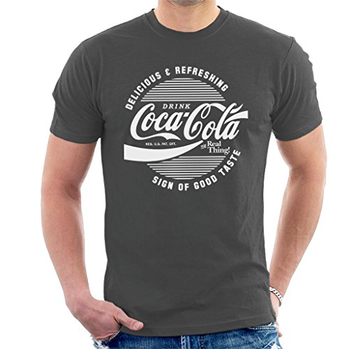 Coca-Cola Circle Logo White Text Men's T-Shirt