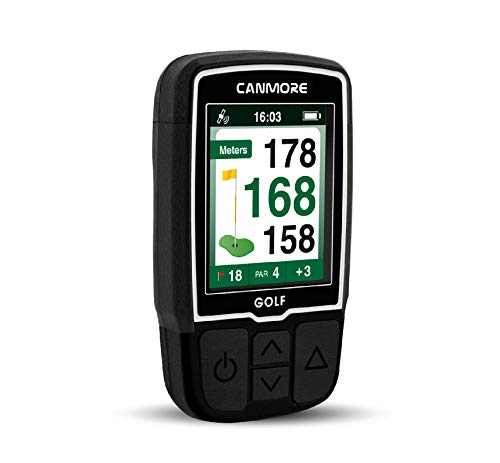 CANMORE HG200 Golf-GPS – wasserfestes 2-Zoll-Vollfarbdisplay mit über 40.000 wichtigen Golfplatzdaten und Scoresheet – kostenlose Kurse weltweit und wachsend (Schwarz)