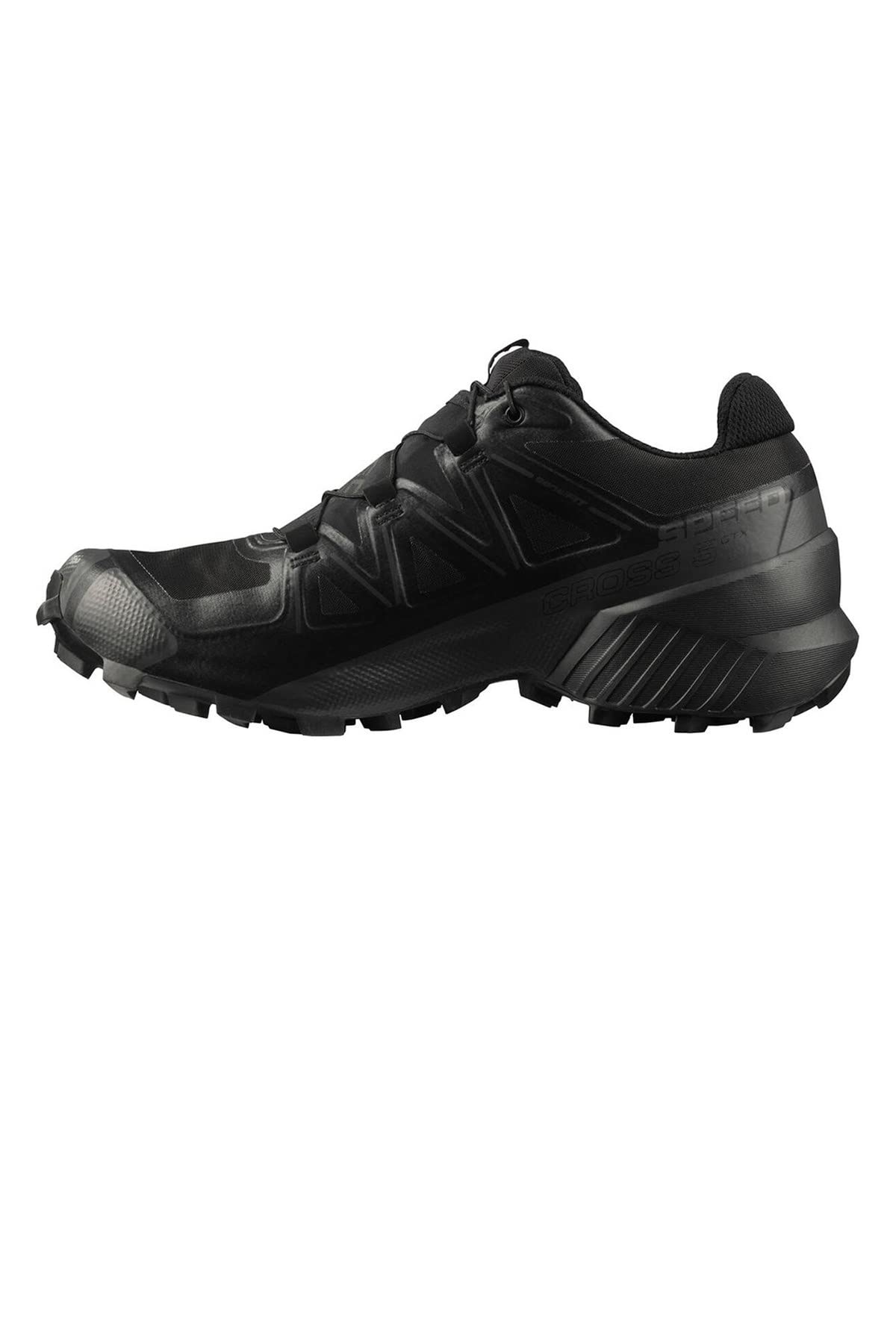 Salomon Speedcross 5 Gore-Tex Herren Trail Running Schuhe, Wetterschutz, Aggressiver Grip, Präzise Passform, Black, 45 1/3