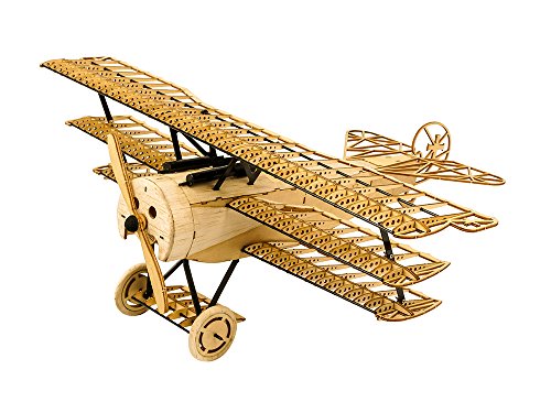 dino 3D Montage Puzzle DIY Modell Flugzeug Fokker DRI Wooden Craft Kit, Lasergeschnittene Balsaholz-Flugzeug-Kits für Erwachsene Teenager, Kreative BAU Toy Modell Aircraft Set für Wohnkultur