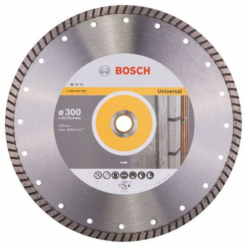 Bosch Diamanttrennscheibe Standard for Universal Turbo, 300 x 20,00/25,40 x 3 x 10 2608602586