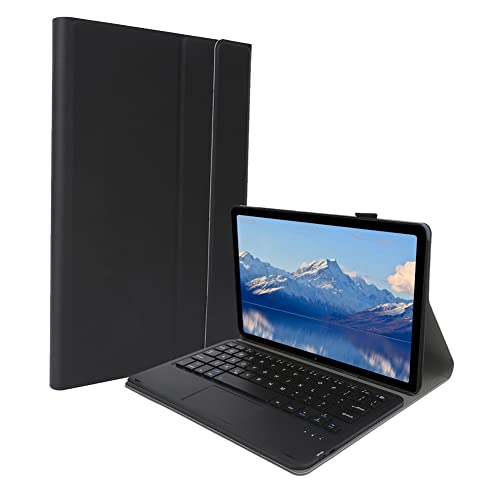 Bluetooth Tastatur + Tastaturhülle Geeignet für Samsung Galaxy Tab A7 T500 / T505 Tablet, Abnehmbares Holster-Set, Ultradünne Schutzhülle für Touchpad Tasten, Einfach zu Bedienen.(schwarz)