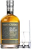 Bruichladdich 2009 Islay Barley Rockside Farm Unpeated Islay Single Malt Whisky 0,7 Liter + 2 Glencairn Gläser und Einwegpipette