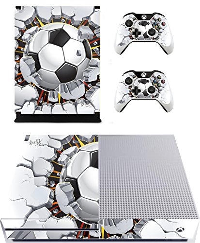 Fußball Brick Sticker/Skin Xbox One S Konsole und Fernbedienung Controller Aufkleber, xbs6