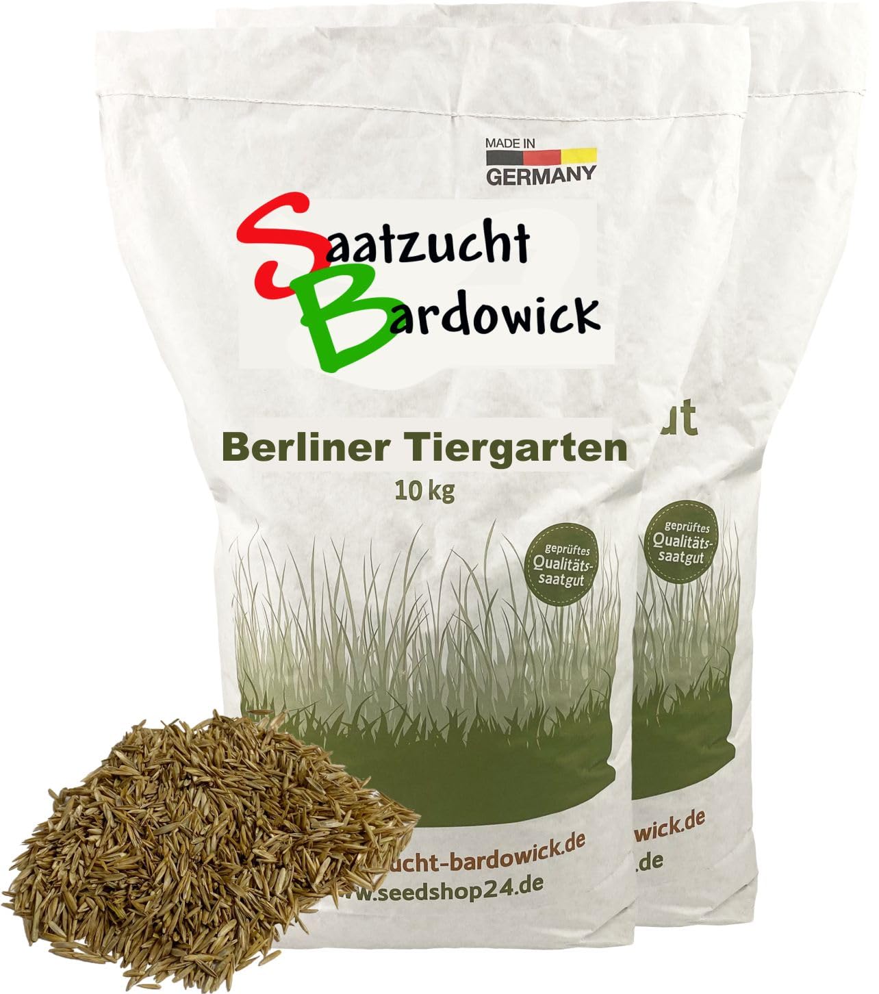 Rasen Berliner Tiergarten Grassamen Rasensamen Rasensaat Gras 20kg Rasenmischung Zierrasen - Qualität zu Fairen Preis !