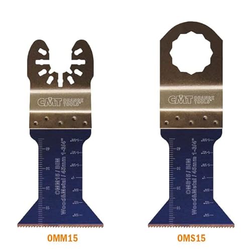 CMT omm15-x5 Klingen Schnitt aus volle und Schliff für Holz und Metall 45 mm, Sockel Universal, grau/blau