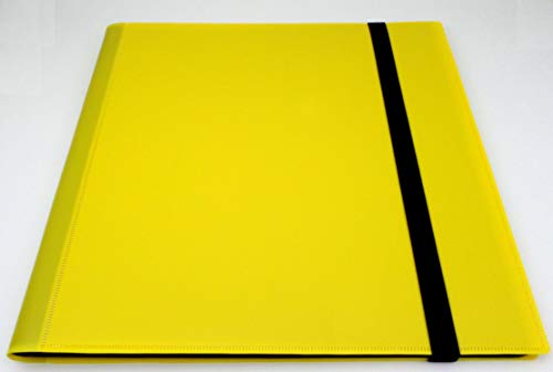 docsmagic.de Pro-Player 12-Pocket Playset Album Yellow - 480 Card Binder - MTG - PKM - YGO - Sammelalbum Gelb