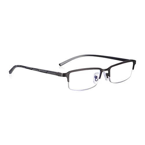 Read Optics Herren-Lesebrille 2.5, rechteckige Halbrahmenbrille, Blaulichtfilter mit Federscharnieren für Komfort und Passform